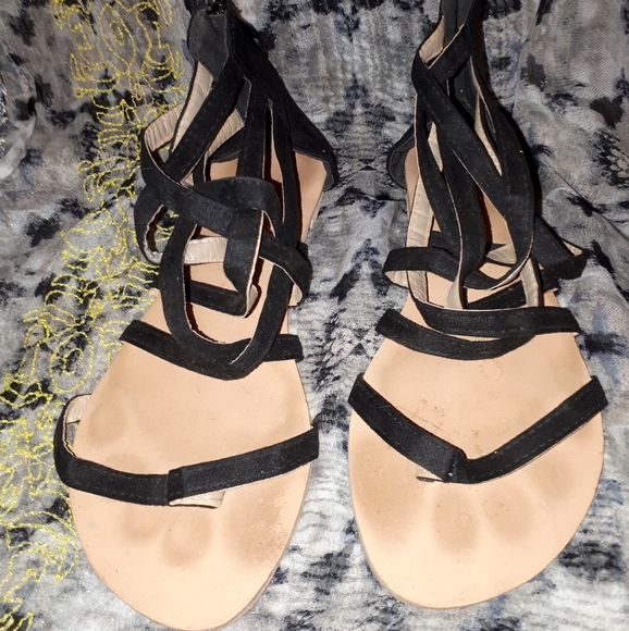 Pleather gladiator sandals. - Picture 2 of 4